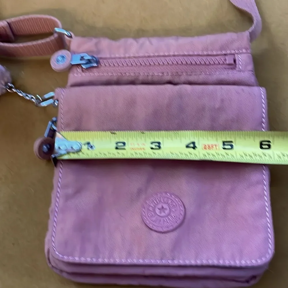 Kipling Eldorado Mini Crossbody Bag w/Monkey Keychain Dusty Rose